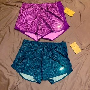 Nike Girls' Patterned Running Athletic Shorts (2-Pack)